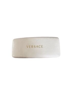 Women's Versace White & Black Glasses Case One Size